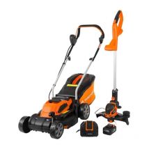 Pack Doble Cortacésped + Cortabordes a batería 40V. Yard Force LMG32 - LTG30 300m²