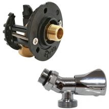 Somatherm - Pack sortie de cloison fixoplac machine à laver - raccord coudé per à glissement Ø16 - f 1/2' (15/21) + robinet