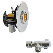 Somatherm - Pack sortie de cloison fixoplac wc - raccord coudé multicouche à sertir Ø16 - m 3/8' (12/17) + robinet