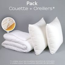 Pack Couette 4 Saisons + Oreiller Medium Protection Active - 240/260 - Dodo