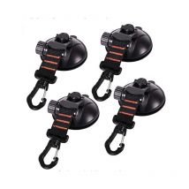 Linghhang - 4 Pack Suction Cup Anchors with Suction Cup Mount for Car, Camping, Tarp, Tent Multifunctional Suction Cup Mount for Use as Car Side