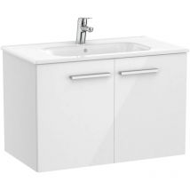 Roca - Pack Unik élément bas avec portes + lavabo victoria Couleur : Blanc brillant