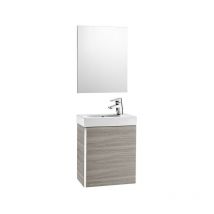 Roca - Meuble + lave-mains + miroir 45cm mini - Gris Sable