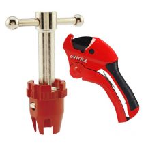 Virax - lot coupe tube plast PC42 + cle a bonde