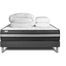 Pack Colchón gris espuma viscoelástica 200 x 200