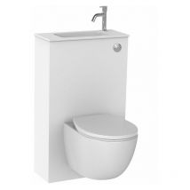 Pack WC Trio SIAMP Bati WC suspendu + cuvette + lave-main - 10005127