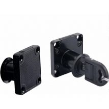 Pack Zinc Alloy Cam Lock, Black, Square for Furniture, Drawers, Cupboards, Doors with 4 Keys, 40 x 39 mm