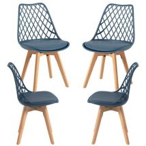 Cadeaux Miguel - Packs Sillas Comedor - Pack 4 Sillas Mima - Azul Petróleo