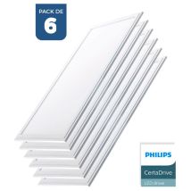6er Pack X Slim Led Panels 120x30cm - Philips Treiber - 44w -