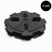 100er Set Verstellbare Stelzlager 10-15mm Für Terrassenplatten & Fliesen - Schwarz