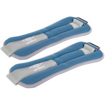 Umbro - Bein- und Armgewichte, 500 g, verstellbar, mit Klettverschluss, bequemer Sitz, grau und blau