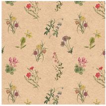 Packung Mit 20 Papierservietten 33 X 33 Cm – Gemischte Recycelte Blumen – Ambiente