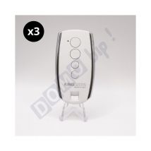 3er Set King Gates Fernbedienungen Stift 4K Weiß - Frequenz 433.92 MHz - 4 Kanäle - Rolling Code Sicherheit - Reichweite bis zu 150m - Kompatibel mit