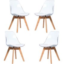 Nest Dream - Packung mit 4 Stühle - Verona - Transparent