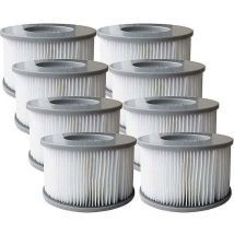 Pack de 8 cartouches filtrantes de remplacement pour piscine gonflable et jacuzzi de la marque Mspa-DPZO