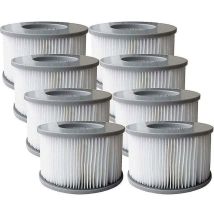 Pack De 8 Cartouches Filtrantes De Remplacement Pour Piscine Gonflable Et Jacuzzi De La Marque Mspa-dpzo
