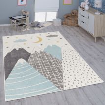Paco Home Alfombra Infantil Habitación Infantil Niña Niño Varios Estampados Y Tamaños Azul, Ø 200 cm redon