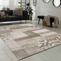 Alfombra Para Sala De Estar Alfombra Para Decoración Interior Beige Marrón 80x150 cm - Paco Home