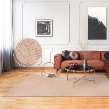 Alfombra Salon De Habitacion Pelo Corto Lisa Se Puede Lavar En La Lavadora 240x330 cm, Beige - Paco Home