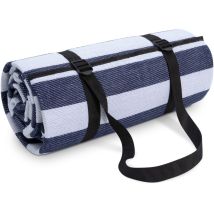 Paco Home - Coperta Picnic Campeggio xxl Spiaggia Coperta Picnic Impermeabile Con Maniglia 200x300cm, Blau-Weiß 3 (de)