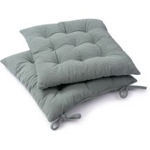 Paco Home - Coussin Avec Sangles De Fixation 40x40 Coussin De Chaise Coussin Intérieur Vert, 40x40x5cm