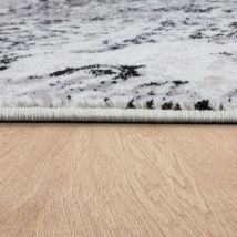 Paco Home - Créateur Tapis Salon Tapis Décorations Vintage Aspect Noir Blanc 80x150 cm