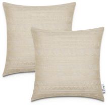Paco Home - Housse De Coussin Décoratif Housses De Coussin Motif Scandinave Lot De 2 Canapé 2pcs-Set, Crème