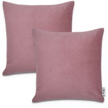 Housses De Coussin Décoratif Velours Côtelé Housse De Coussin Lot Canapé 2pcs-Set, Rot 4 (de) - Paco Home