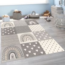 Paco Home Kinderteppich Teppich Kinderzimmer Mädchen Jungs Verschiedene Motive Und Größen 120x160 Cm, Grau 4