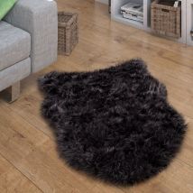 Paco Home Kunstfell Fellteppich Imitat Sitzkissen Herzform Rund Verschiedene Formen Schwarz 55x80 Cm Fell-form