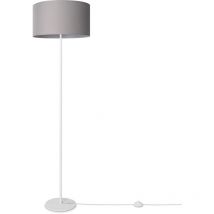 Lampadaire Salon Chambre Tripode Abat-jour Tissu Lampadaire E27 Uni Gris (Ø38cm), Lampadaire - Type 1 - Blanc - Paco Home