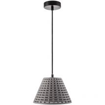 Paco Home - Lampe Suspendue Suspension E27 Grillagée Salon Salle à Manger Cuisine Béton Sans ampoules, Béton gris