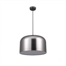 Paco Home - Lampes led Suspension Lampadaire Plafonnier Déco Salon Liseuse Bureau E27 Noir, Lampe suspendue Nickel mat