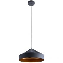 Paco Home Luminaria Suspensión Colgante Comedor Cocina Mesa Comedor Interior Dorado Grey-Gold, Diseño T + lámpara G95 transparente