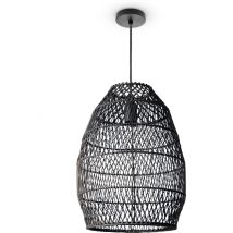 Paco Home - Luminaria Suspensión Salón Bohemia Lámparas Cesta Lámpara Colgante Negro (Ø30cm), Lámpara colgante - Tipo 3