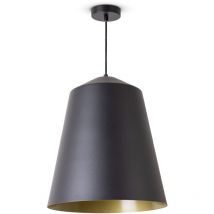 Pendelleuchte Wohnzimmer Hängelampe Esstisch Küche Lampenschirm Industrial Pendelleuchte - Schwarz, Messing (Ø36.5 cm) - Paco Home