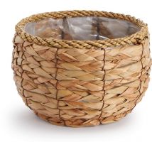 Paco Home - Vaso Portavaso Grande Fioriera Interni Set Vaso Per Piante Vimini Intrecciato Fiori Legno Pellicola Nature, 2pcs Set / Design 1
