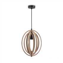 Lampada Sospensione Deco Soggiorno Plafone Sala Pranzo Camera Legno E27 Legno, Luce a sospensione - Tipo 2 - Paco Home