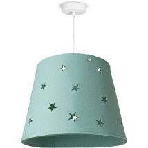 Paco Home - Lampe pour enfants Lampe pour enfants Suspension Tissu Étoiles Garçons Filles Lampe à suspension, Bleu