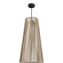 Suspension led Salon Suspension Salle à Manger Vintage Aspect Osier Boho Naturel Lampe à suspension, Schwarz 8 (de) - Paco Home