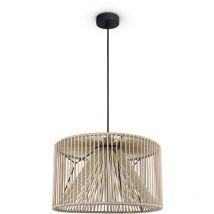 Paco Home Suspension LED Salon Suspension Salle À Manger Vintage Aspect Osier Boho Naturel Lampe à suspension, Schwarz 14 (de)