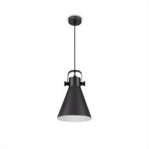 Paco Home - Suspension Salon Salle à Manger Lampe Suspendue Table à Manger Industriel Noir 2, Suspension à 1 flamme