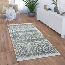 Paco Home - Tapis Exterieur Terrasse Balcon Tapis Cuisine Scandinave Geometrique Turquoise 80x250 cm