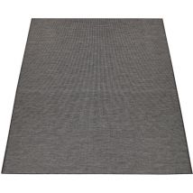 Paco Home - Tapis Intérieur & Extérieur Pour Salon Balcon Terrasse Tissé à Plat Gris 80x150 cm
