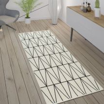 Tapis Intérieur & Extérieur Terrasse Et Balcon Style Scandinave Résistant Aux Intempéries 80x150 cm, Blanc - Paco Home