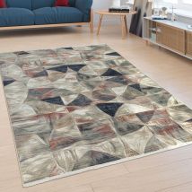 Paco Home - Tappeto da soggiorno a pelo corto con mix di motivi dal design astratto e look orientale moderno colorato 120x170 cm