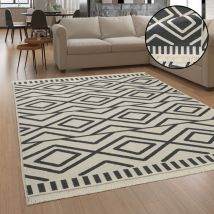 Paco Home - Tappeto Salotto Moderno Soggiorno Lavabile In Lavatrice Motivo Scandinavo Boho 60x180 cm, Antracite 2