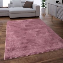 Tappeto Salotto Soggiorno Pelo Lungo Lavabile In Lavatrice Morbido Peloso Rosa Malva 200x290 cm - Paco Home