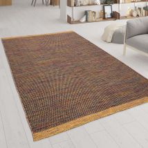 Paco Home - Wohnzimmer-Teppich Aus Wolle Und Baumwolle, Handgewebtes Flachgewebe, In Bunt 80x150 cm