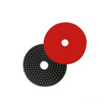 Pad de Polissage Diamanté à Eau Auto-Agrippant D.100 mm - Grain 100 - Adapté Marbre, Granit, Pierre Naturelle - Rouge Foncé - Haute qualité, Fixation